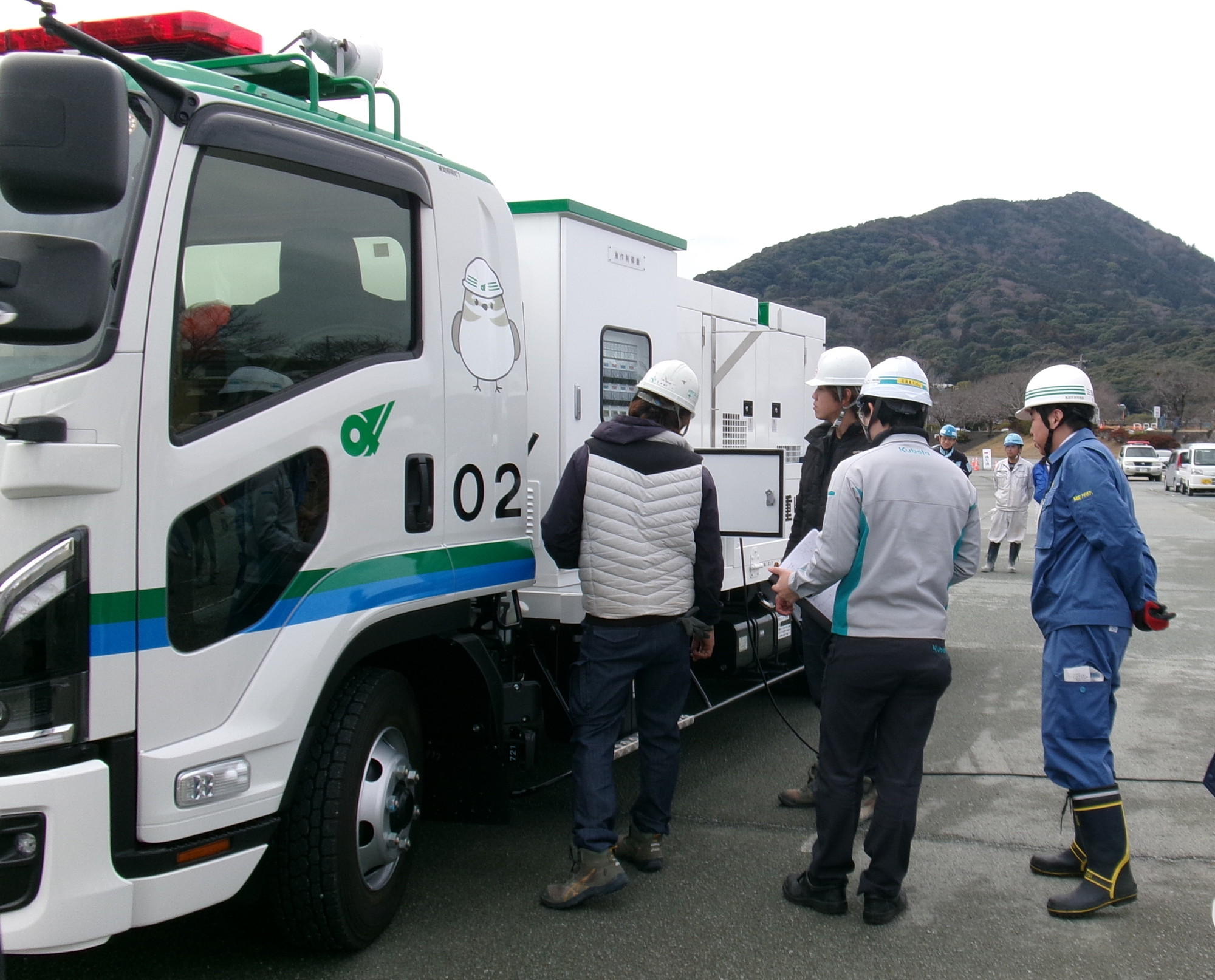 排水ポンプ車運転操作訓練